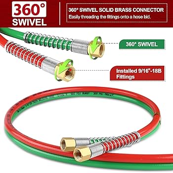 Amazon.com: Boltigen 50 Feet Oxygen Acetylene Hose, 1/4inch